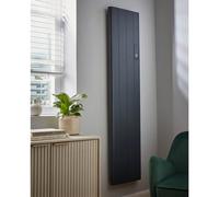 Lux Heat Electric Smart Wifi Aluminium Vertical Radiator - Anthracite Grey - 1600 mm X 362 mm