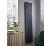 Lux Heat Electric Smart Wifi Aluminium Vertical Radiator - Anthracite Grey - 1600 mm X 453 mm