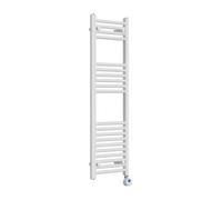 Lux Heat Electric White Ladder Towel Radiator 1200mm (H) X 400mm (W)