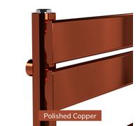Lux Heat Flat Coloured Towel Radiator - Polished Copper - 1200mm X 500mm - 575W (1963 Btu)