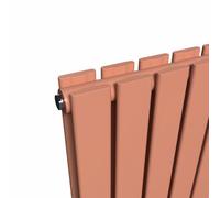 Lux Heat Flat Coloured Vertical Radiator Coral 1600mm X 420mm Double Panel.