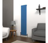 Lux Heat Flat Coloured Vertical Radiator Galaxy Blue 1600mm X 350mm Single Panel