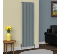 Lux Heat Flat Coloured Vertical Radiator Pebble Grey 1800mm X 560mm - Single Panel.