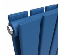 Lux Heat Flat Horizontal Coloured Radiator Galaxy Blue 600mm X 1190mm Double - Lux Flat-600-1190D