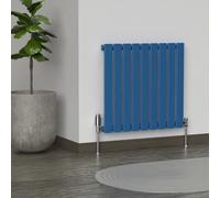 Lux Heat Flat Horizontal Coloured Radiator Galaxy Blue 600mm X 630mm Single Panel