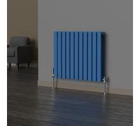 Lux Heat Flat Horizontal Coloured Radiator Galaxy Blue 600mm X 770mm Double - Mild Steel, 947W.