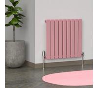 Lux Heat Flat Horizontal Coloured Radiator Pastel Pink - 600mm X 630mm (Single)