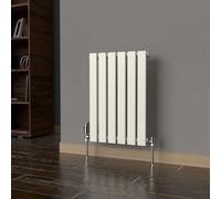Lux Heat Flat Horizontal Coloured Radiator Stone White 600mm X 420mm - Single Panel