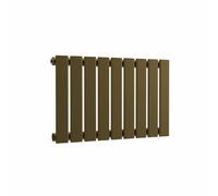 Lux Heat Flat Horizontal Radiator Antique Brass 400mm X 630mm (Single) - 307W (1047 Btu).