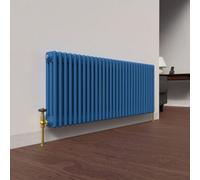 Lux Heat Galaxy Blue Horizontal 3 Column Traditional Radiator 500mm (H) X 1370mm (W)