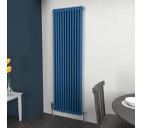 Lux Heat Galaxy Blue Vertical 2 Column Traditional Radiator 1800mm (H) X 560mm (W)