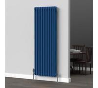 Lux Heat Galaxy Blue Vertical 3 Column Traditional Radiator 1500mm (H) X 560mm (W)