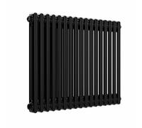 Lux Heat Horizontal 2 Column Radiator Black 600 mm X 785 mm Lux 2Col-600-785.