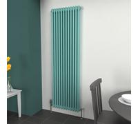 Lux Heat Light Aqua Green Vertical 2 Column Traditional Radiator 1800mm (H) X 560mm (W)