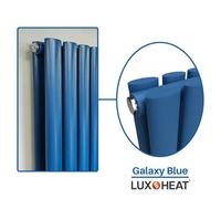 Lux Heat Oval Coloured Vertical Radiator Galaxy Blue 1600mm X 420mm Double - Mild Steel