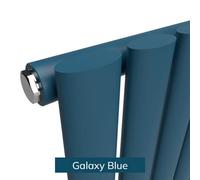 Lux Heat Oval Coloured Vertical Radiator Galaxy Blue 1800mm X 300mm - Single Panel