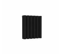 Lux Heat Oval Horizontal Radiator Black 400 mm X 360 mm Double Panel Lux Oval-400-360D