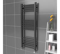 Lux Heat Pewter Towel Radiator - 1000mm X 400mm - 1050 Btu (308W) - Wall-Mounted