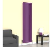 Lux Heat Pretty Plum Purple Vertical 3 Column Traditional Radiator 1800mm (H) X 470mm (W)