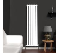 Lux Heat White Flat Vertical Double Panel Designer Radiator 1600mm (H) x 420mm (W)