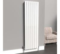 Lux Heat White Flat Vertical Double Panel Designer Radiator 1600mm (H) x 490mm (W)
