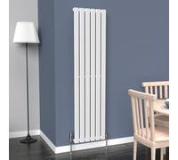 Lux Heat White Flat Vertical Single Panel Designer Radiator 1600mm (H) x 420mm (W)