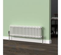 Lux Heat White Horizontal 2 Column Traditional Radiator 300mm (H) X 1010mm (W)