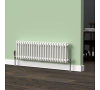 Lux Heat White Horizontal 2 Column Traditional Radiator 300mm (H) x 1010mm (W)