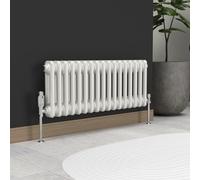 Lux Heat White Horizontal 2 Column Traditional Radiator 300mm (H) x 785mm (W)