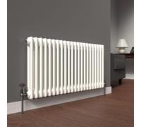 Lux Heat White Horizontal 2 Column Traditional Radiator 500mm (H) x 1010mm (W)