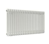 Lux Heat White Horizontal 2 Column Traditional Radiator 500mm (H) X 1010mm (W)
