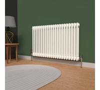 Lux Heat White Horizontal 2 Column Traditional Radiator 600mm (H) X 1010mm (W)