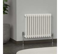 Lux Heat White Horizontal 3 Column Traditional Radiator 500mm (H) X 605mm (W)