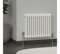 Lux Heat White Horizontal 3 Column Traditional Radiator 500mm (H) x 605mm (W)