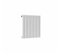 Lux Heat White Oval Horizontal Single Panel Designer Radiator 400mm (H) x 360mm (W)