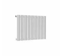 Lux Heat White Oval Horizontal Single Panel Designer Radiator 400mm (H) x 540mm (W)