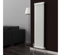 Lux Heat White Vertical 2 Column Traditional Radiator 1500mm (H) x 380mm (W)
