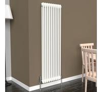 Lux Heat White Vertical 2 Column Traditional Radiator 1500mm (H) x 470mm (W)