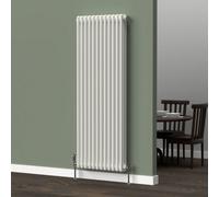 Lux Heat White Vertical 3 Column Traditional Radiator 1500mm (H) X 560mm (W)