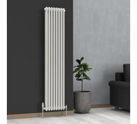 Lux Heat White Vertical 3 Column Traditional Radiator 1800mm (H) x 380mm (W)