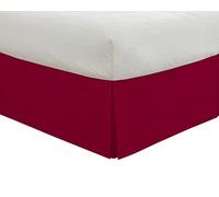 Lux Hotel Tailored Bed Skirt Classic 14" Drop Length Pleated Styling, Twin XL, Red