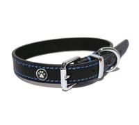 Lux Leather Black Collar 14-18" x 3/4"