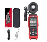 Lux Meter, Light Meter, Digital Light Meter Luxmeter Detachable Probe Illuminometer 200000 Lux/Fc Photometer Enviromental Tester(632B)