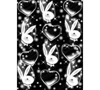Lux Rosa Early 2000s Y2K Backdrop - 90s Player & Heart Breaker Black Airbrush - Old School Glamour Shots Photo Prop, XL 5 ft x 6.5 ft Professional Photography Studio Background Birthday Banner Prop