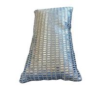 Lux Sparkles London Rhinestone Crystal Glass Throw Cushion Cover with Soft Grey Velvet Rectangular Decorative for Home Décor suitable for Sofa, Bedroom, Living room and Office (Silver & Grey 30x50cm)