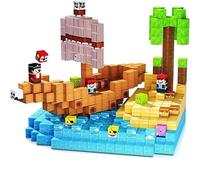 Luxalba 100PCS Pirate Ship Magnetic Blocks for kids Ages 4-10 | Strong Magnets, STEM Montessori Construction, Sensory Gifts, Boys Girls Birthday Christmas