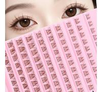Luxalba brand 240 piece set of D-roll comic eyelash clusters for daily wear, beginner friendly, black clustered curly natural false eyelashes, Diy clustered eyelash extensions
