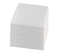 Luxame Premium Cotton Handkerchiefs 18.5 x 18.5 Inches (Classic White Mono Pattern, Pack of 12), Assorted Colors/Patterns - Soft, Absorbent & Durable - Men's Pocket Square