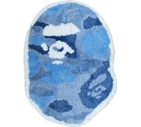 Luxape - Alfombra Bape - Azul camuflado, hecha a mano y de alta calidad, 70 x 50 cm, alfombra Hypebeast, decoración de alfombra Hypebeast, sala de estar, recámara, habitación de los niños, tapete para
