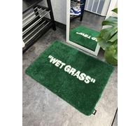 LUXAPE Wet Grass Rug - Tufted Hypebeast Decor - Handmade & Premium - 32 * 20in (80 * 50cm) - Hypebeast Room Decor - Off White Rug - Aesthetic Bape bathmat - Luxape Hypebeast